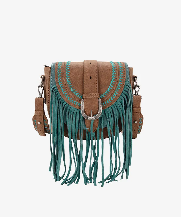 Montana West Fringe Buckle Crossbody Bag