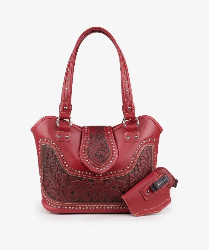 Montana West Tooling Studded Concealed Carry Handbag