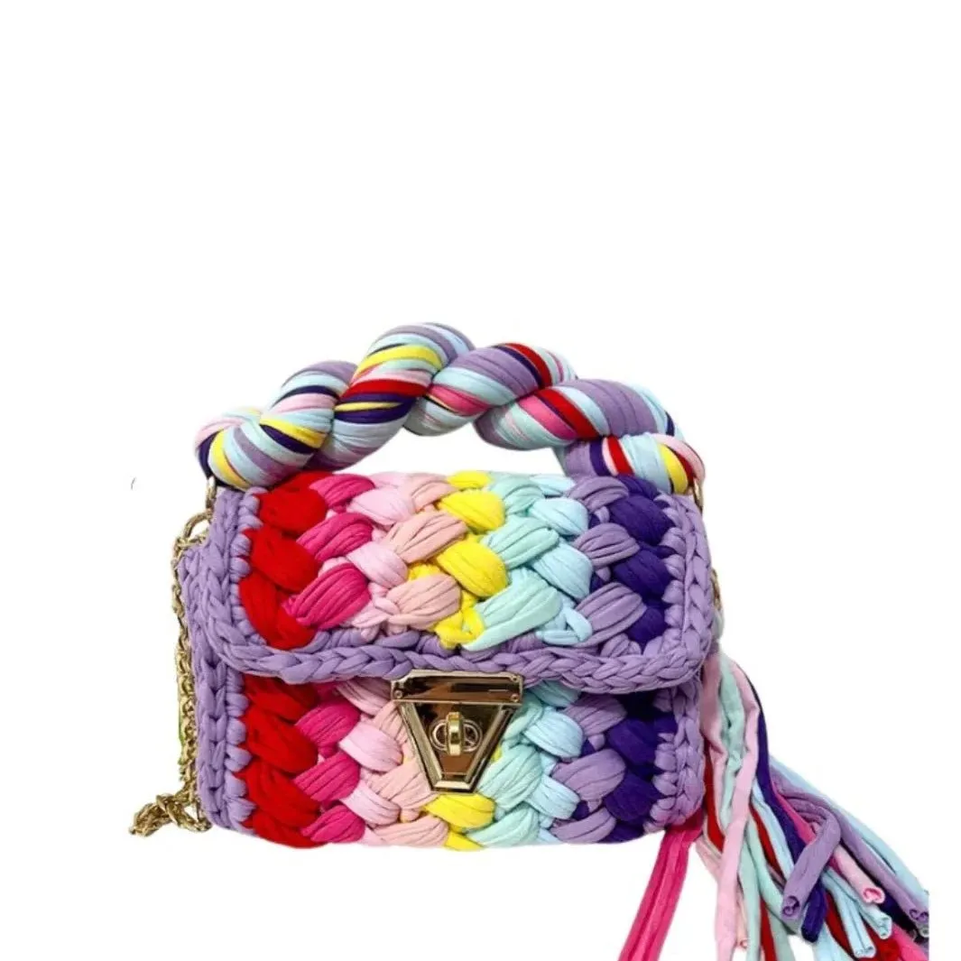 Montego Woven Bag in Rainbow