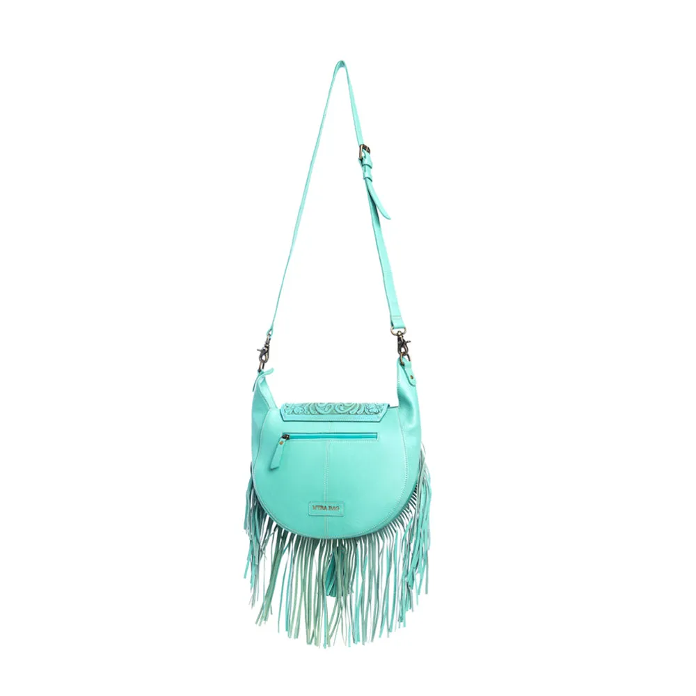 Moonwood Hand-Tooled Bag in Turquoise