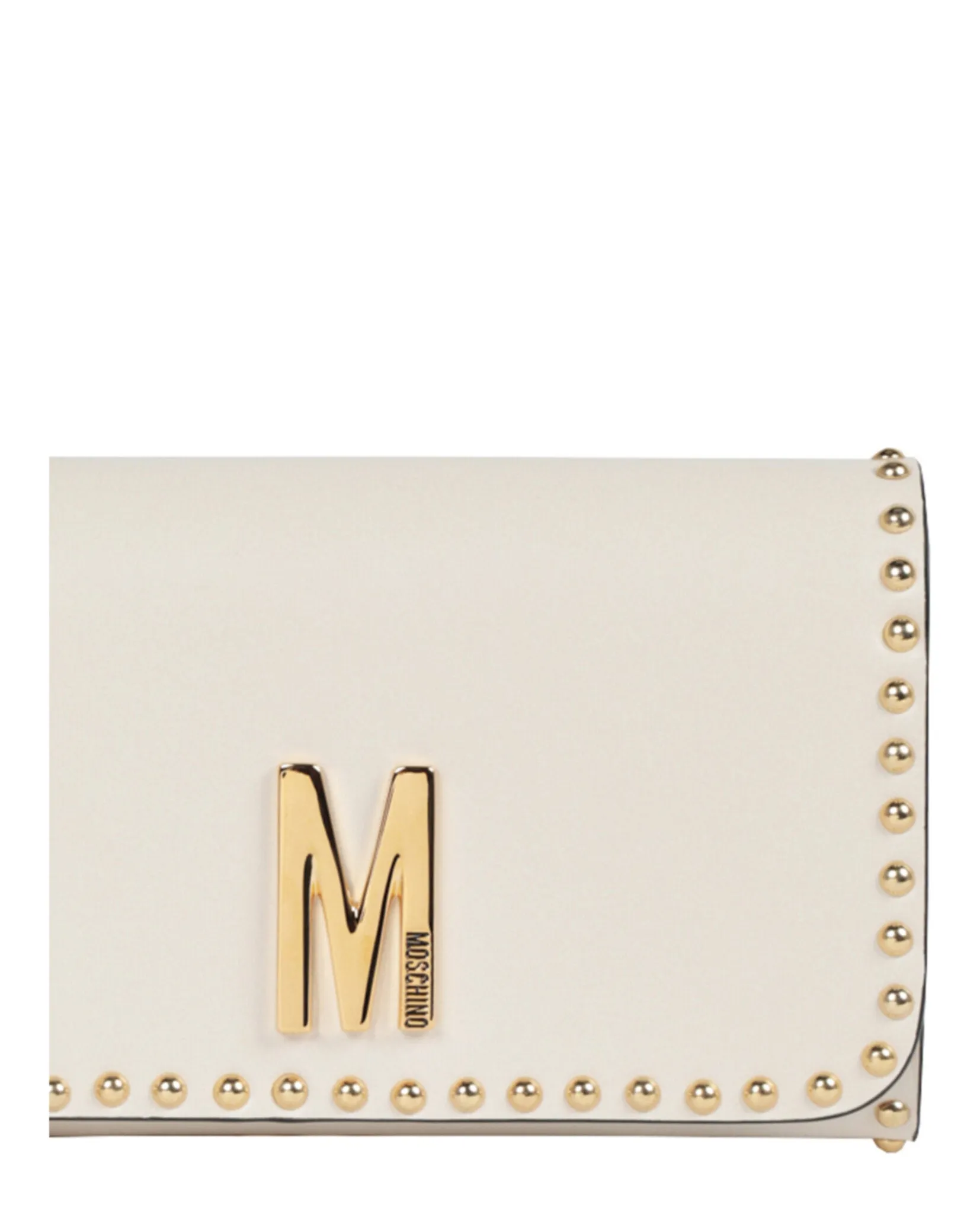 Moschino M-Logo Studded Shoulder Bag