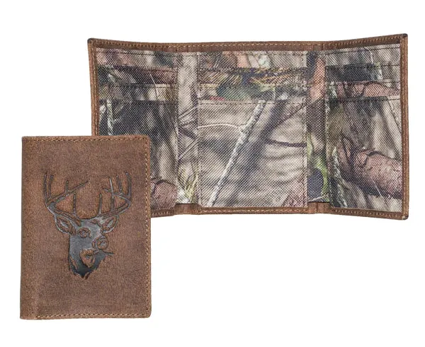 Mossy Oak Deer, Bass, Duck Trifold Wallet