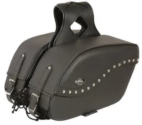 MOTORCYCLE 2PC CRUISER LARGE ZIPOFF STUD THROWOVER SADDLEBAG