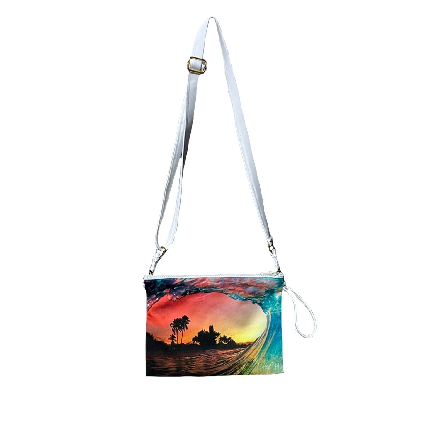 Multi-Use Wristlet Clutch:  Rainbow Shave Ice