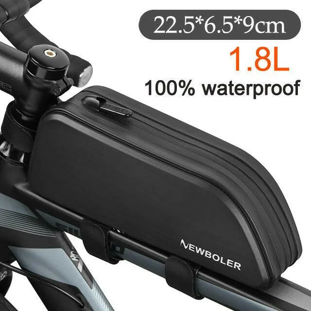 NEWBOLER Bicycle Bag Rainproof Cycling Top Front Tube Frame Bag Large Capacity MTB Road Bicycle Pannier Black Bike Accessories