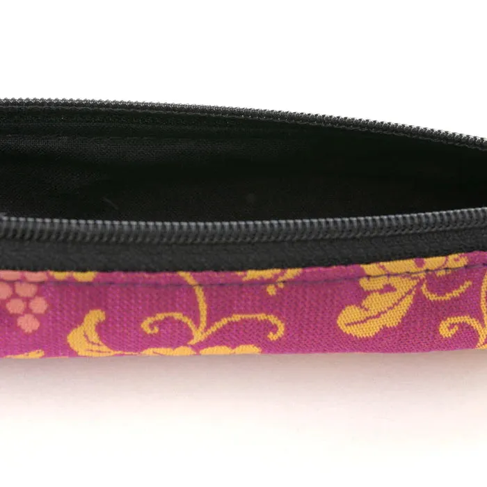 Nishijin-ori Pencil Case - Grapes and Mice Pattern - ,  Made in Kyoto, Japan,  Japanese traditional craft pen case