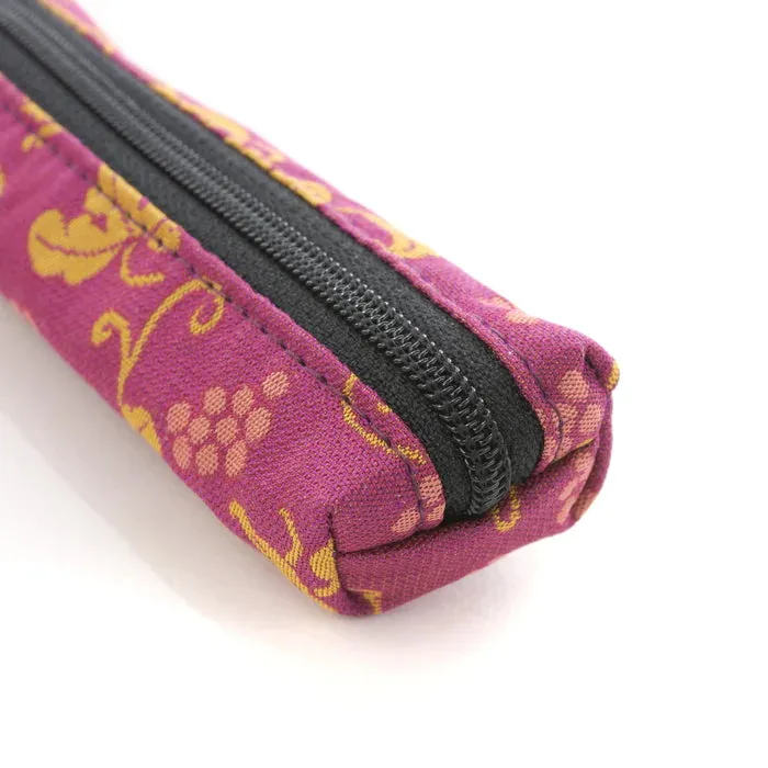 Nishijin-ori Pencil Case - Grapes and Mice Pattern - ,  Made in Kyoto, Japan,  Japanese traditional craft pen case