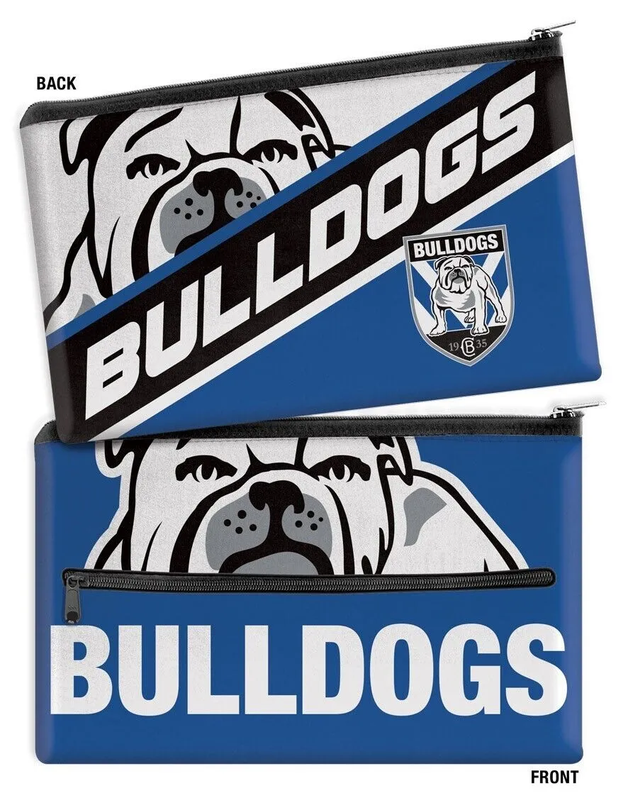 NRL Large Pencil Case - Canterbury Bulldogs - Neoprene - 33cm x 21cm