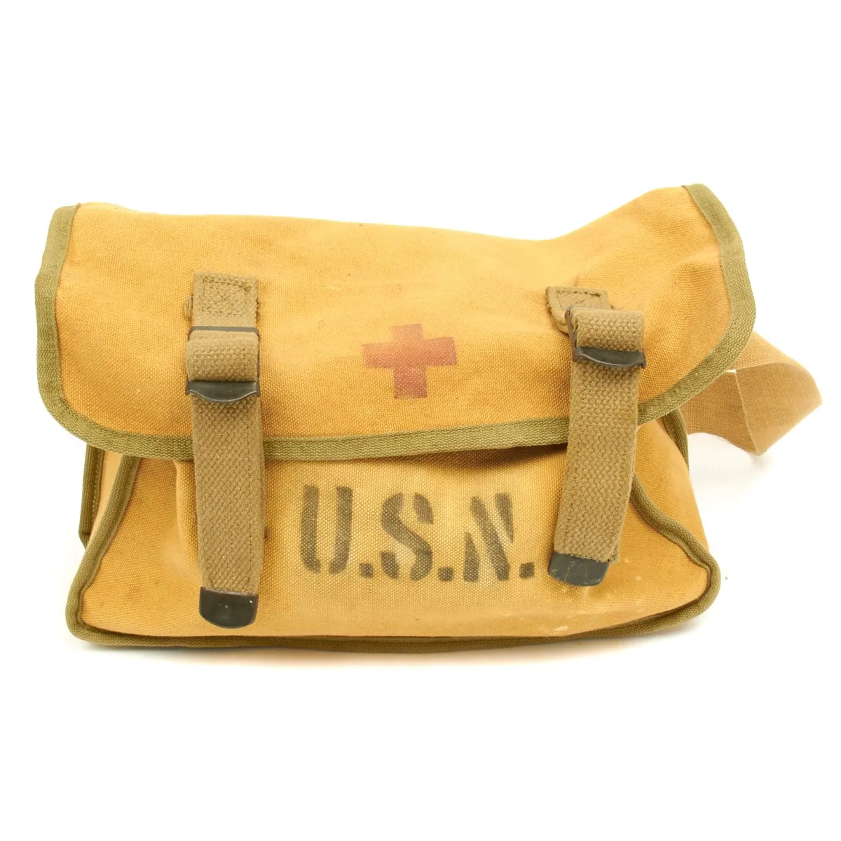 Original U.S. WWII U. S. Navy First Aid Medical Corpsman Complete Medical Kit with Shoulder Bag