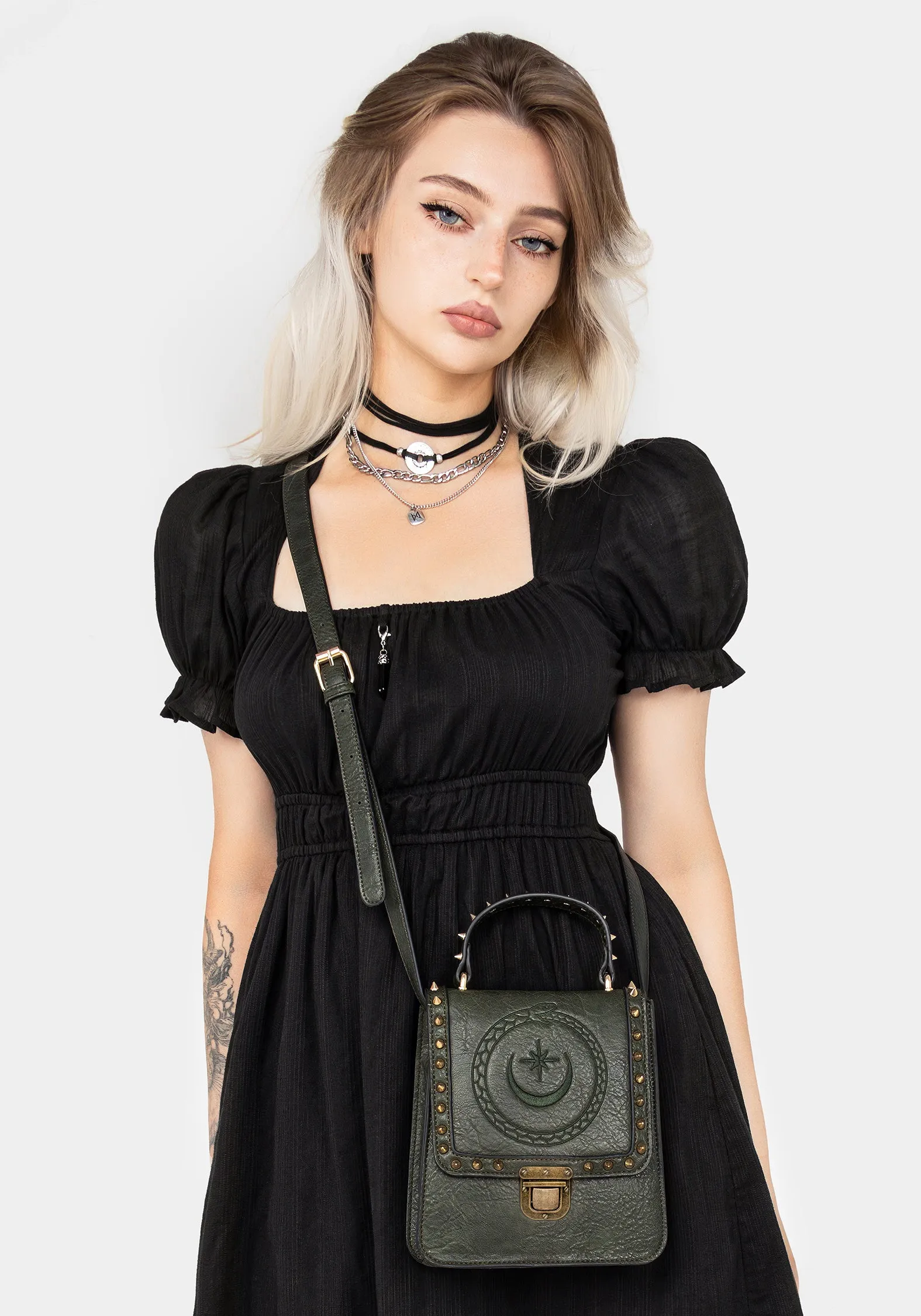 Ouroboros Crossbody Mini Satchel Bag