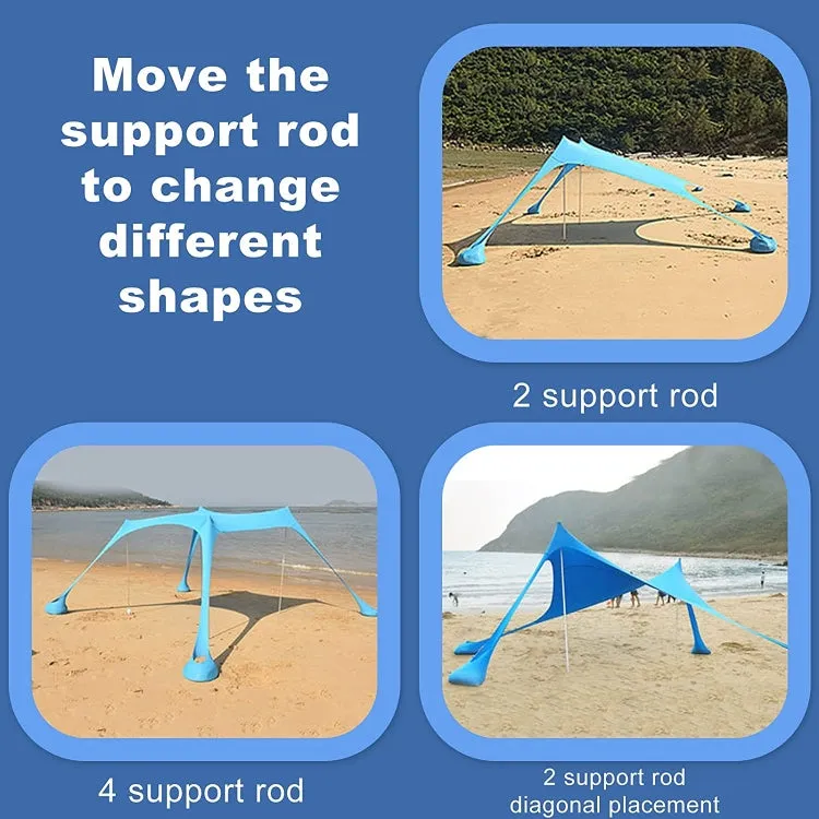 Outdoor Beach Lycra Canopy Camping Tent Sunshade Fishing Tent, Size: 210x160x150cm(Sky Blue)