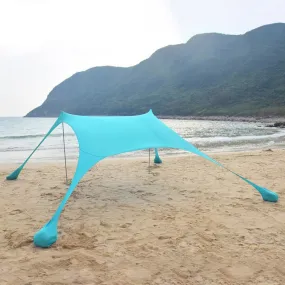 Outdoor Beach Lycra Canopy Camping Tent Sunshade Fishing Tent, Size: 210x160x150cm(Sky Blue)