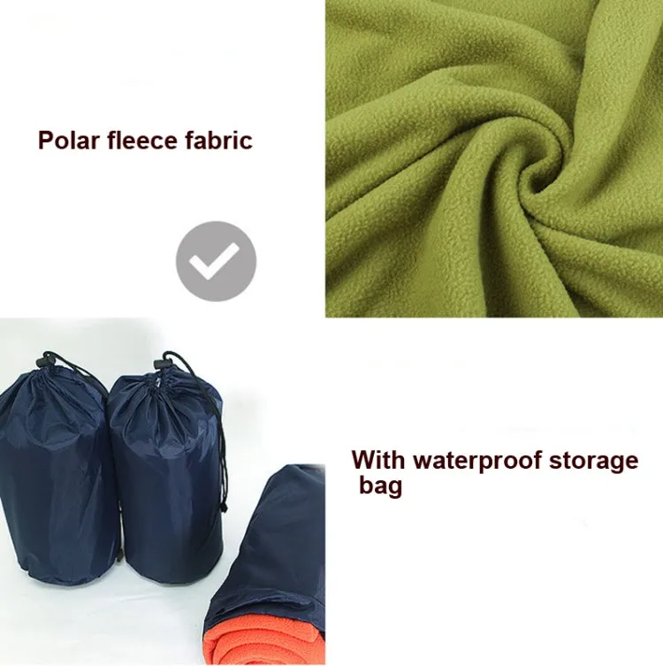 Outdoor Fleece Sleeping Bag Camping Trip Air Conditioner Dirty Sleeping Bag Separated By Knee Blanket During Lunch Break Thickened (Army Green)