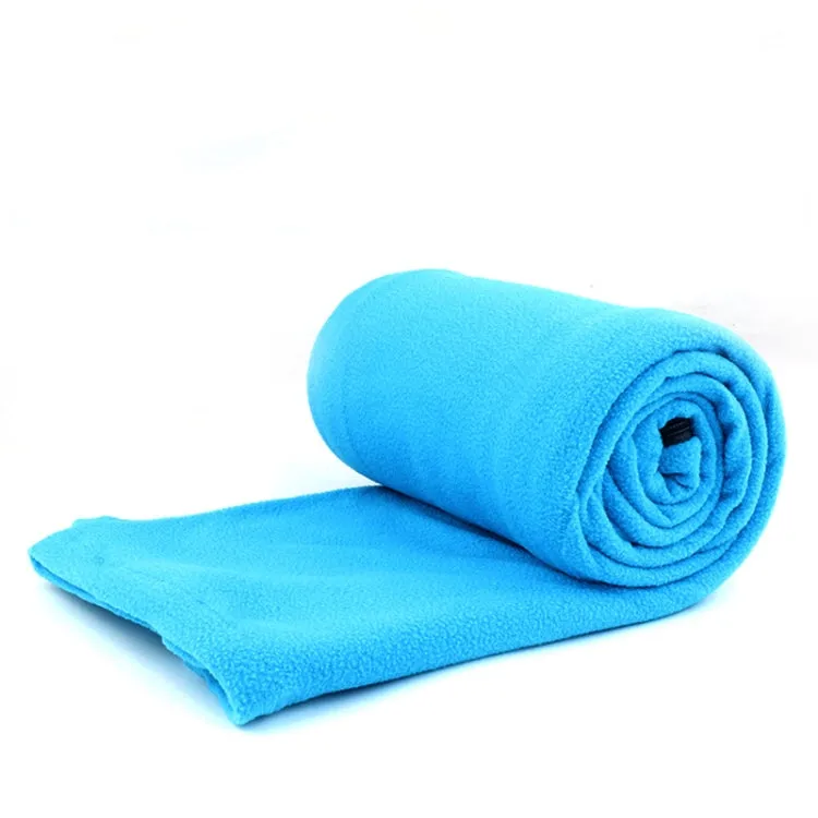 Outdoor Fleece Sleeping Bag Camping Trip Air Conditioner Dirty Sleeping Bag Separated By Knee Blanket During Lunch Break Thickened (Blue)