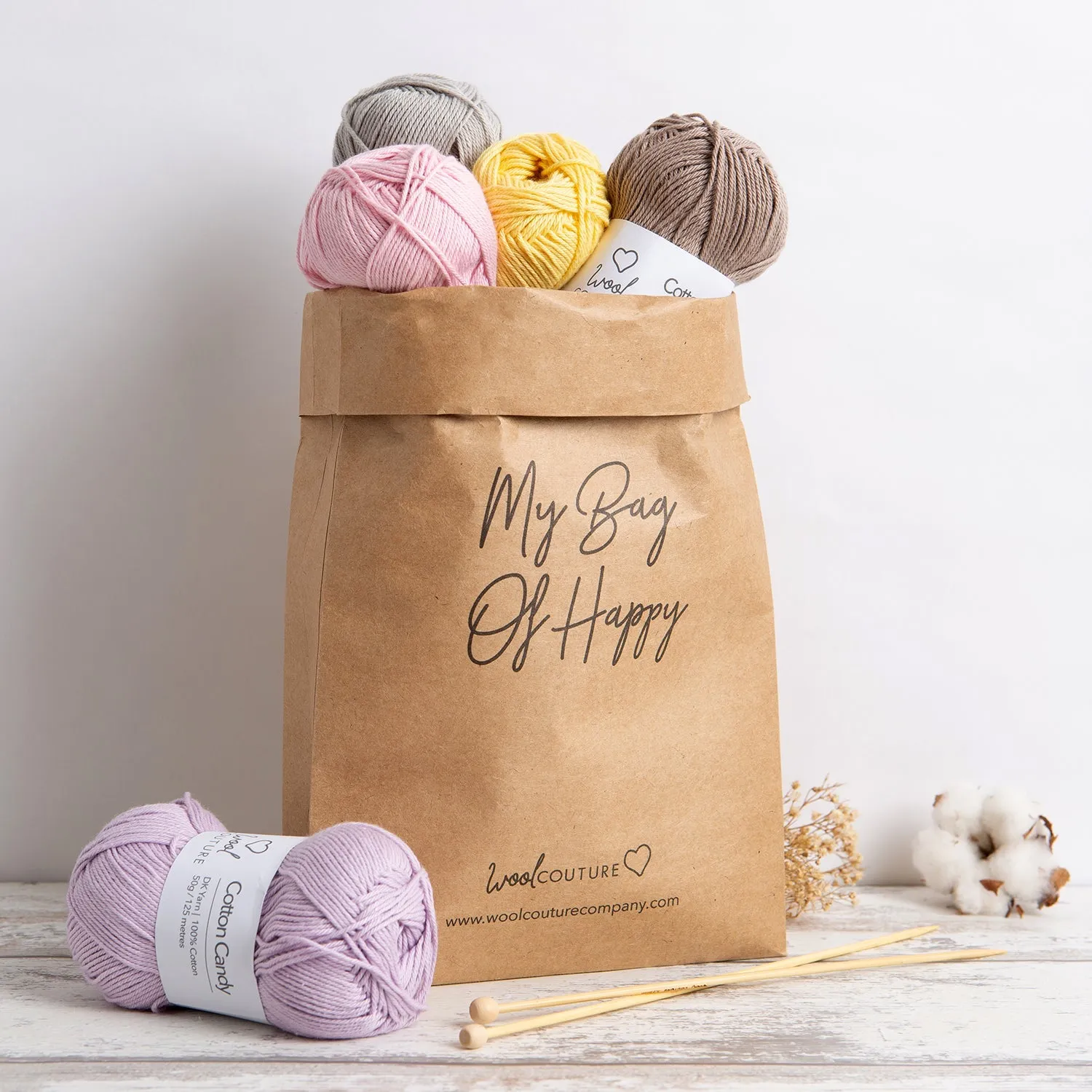 Personalised Toiletry Bag Knitting Kit