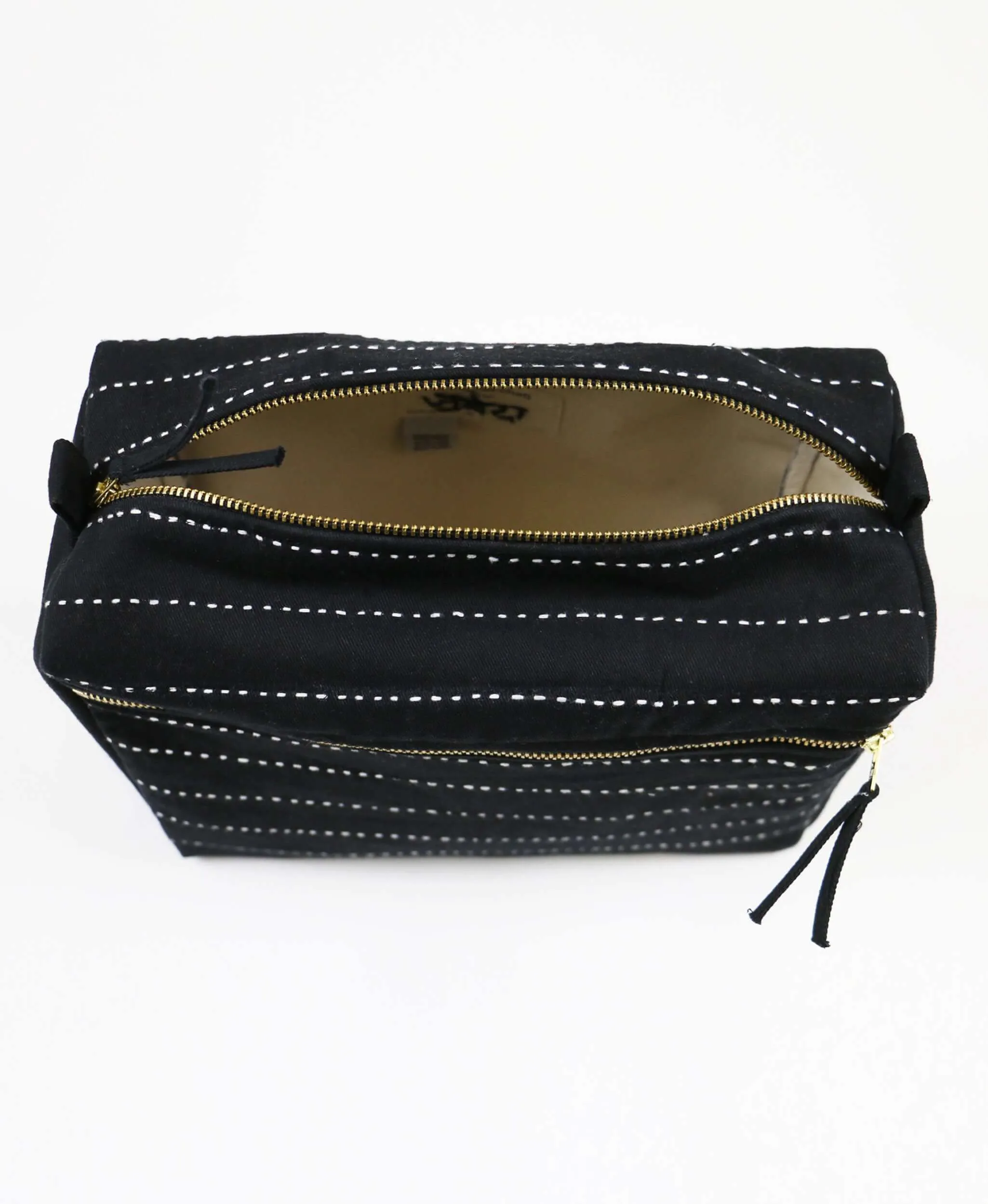 Pin-Stitch Large Toiletry Bag