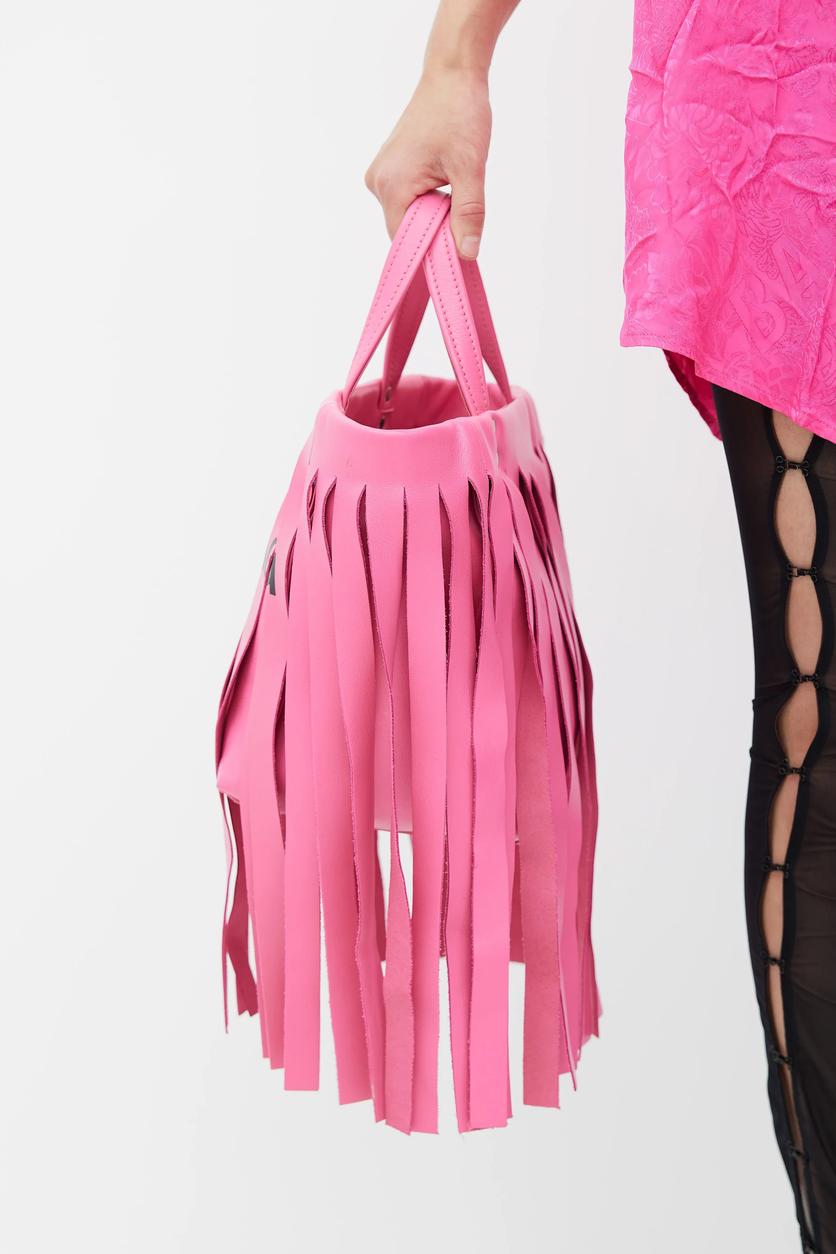 Pink Fringe Laundry Cabas Tote Bag