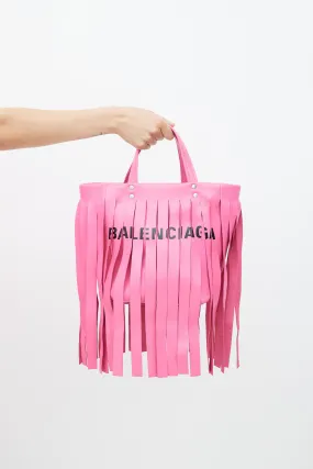 Pink Fringe Laundry Cabas Tote Bag