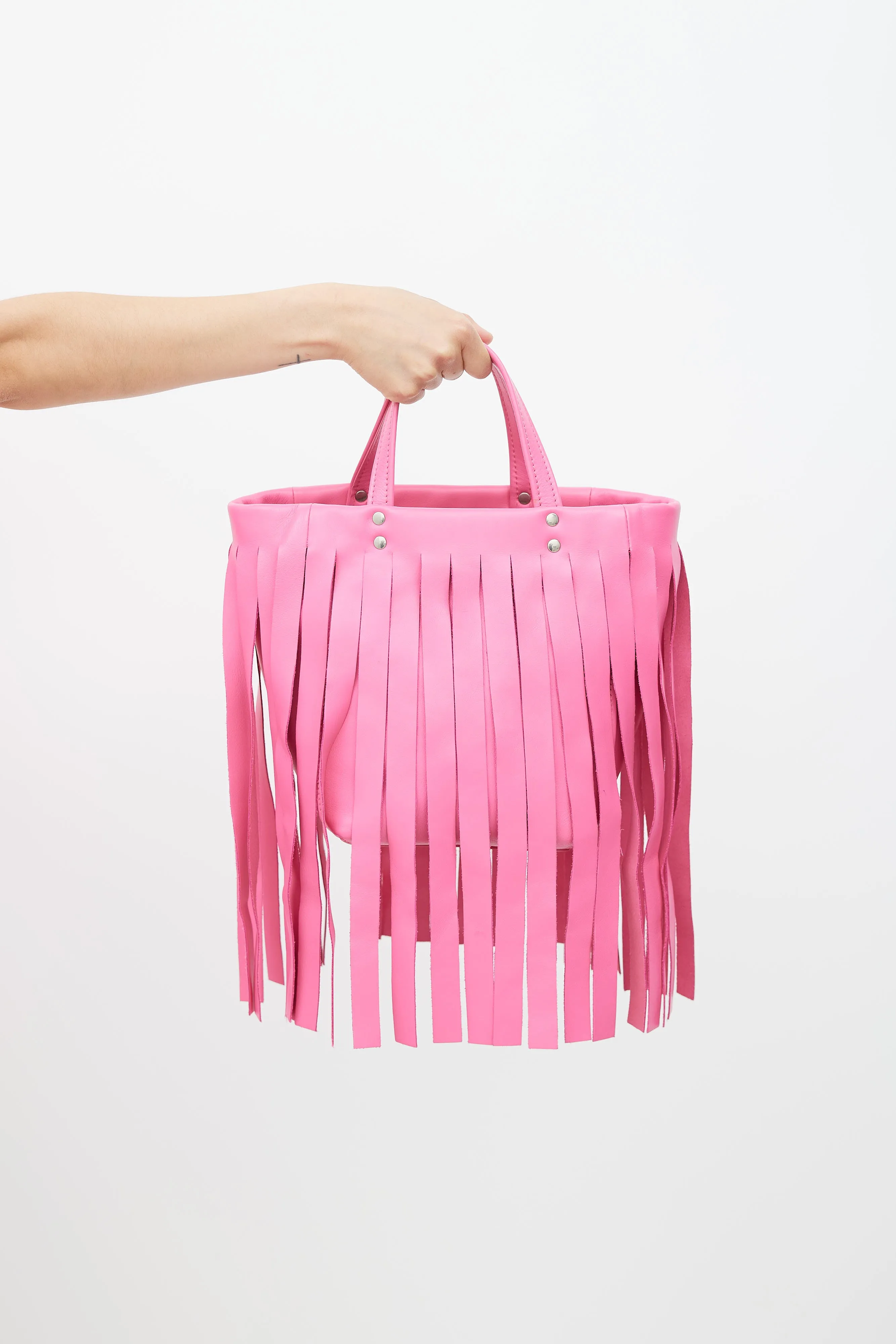 Pink Fringe Laundry Cabas Tote Bag