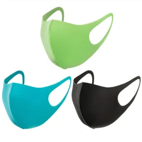 Polyurethane Mask Coloured Blue/Green/Grey 3Pk