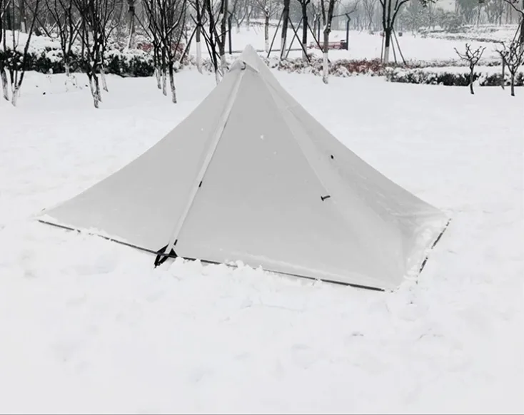 Portable camping pyramid tent single outdoor equipment camping supplies