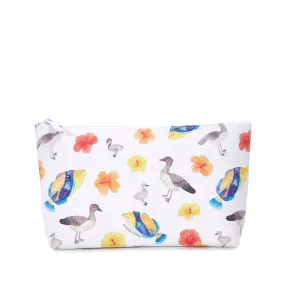 Pouch Gusset Medium Humu Nene Hibiscus White