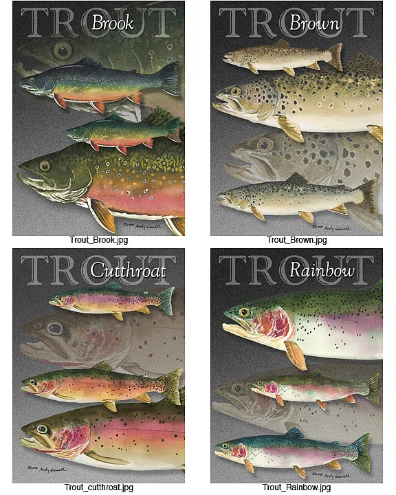 "GRAND SLAM TROUT" - signed giclee reprod. of the Grand Slam of Trout.