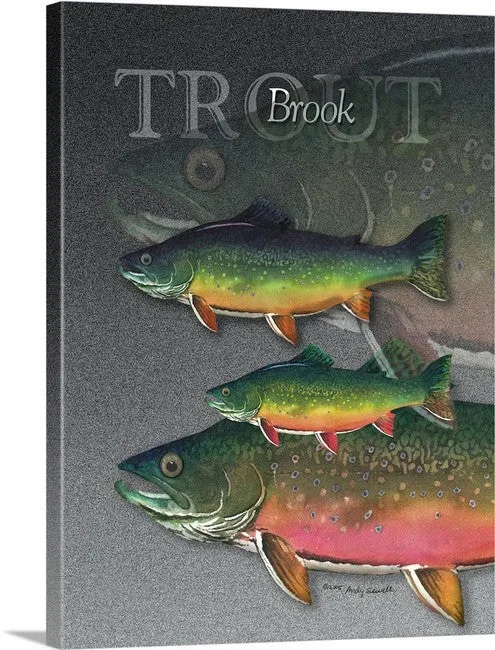 "GRAND SLAM TROUT" - signed giclee reprod. of the Grand Slam of Trout.