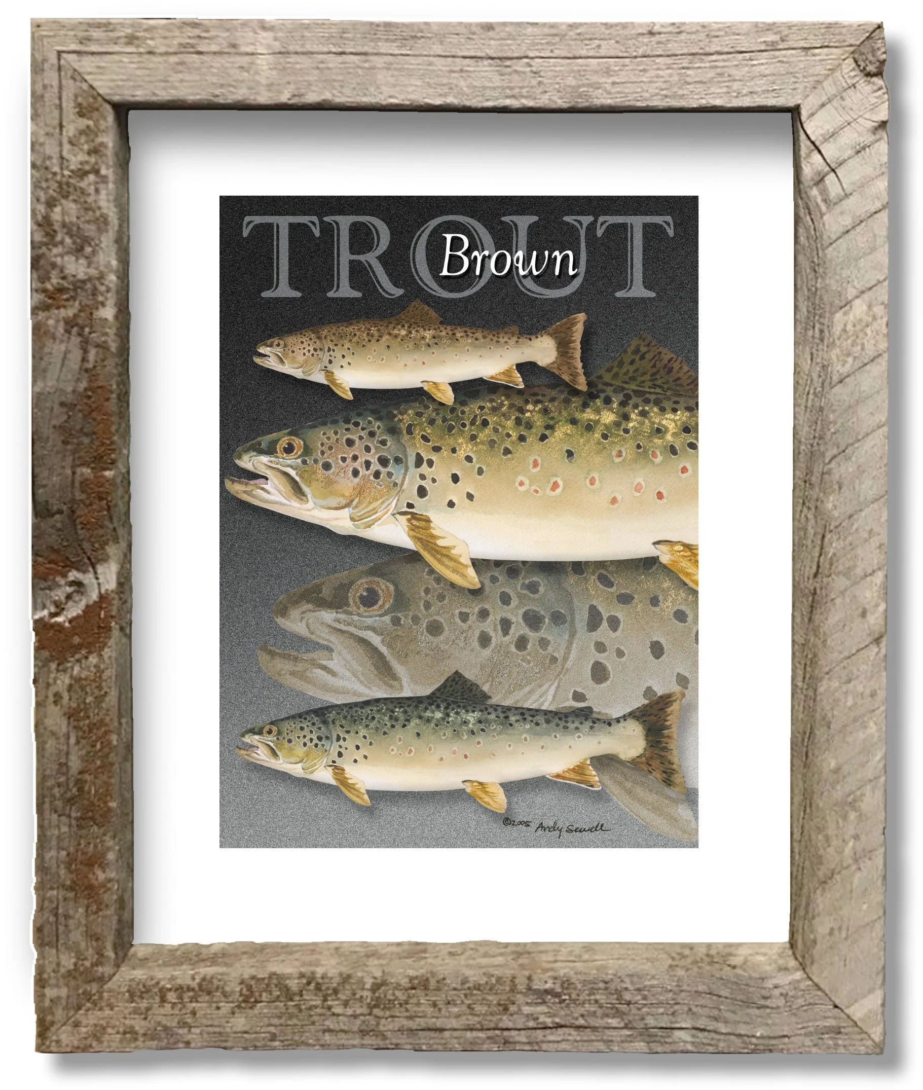 "GRAND SLAM TROUT" - signed giclee reprod. of the Grand Slam of Trout.