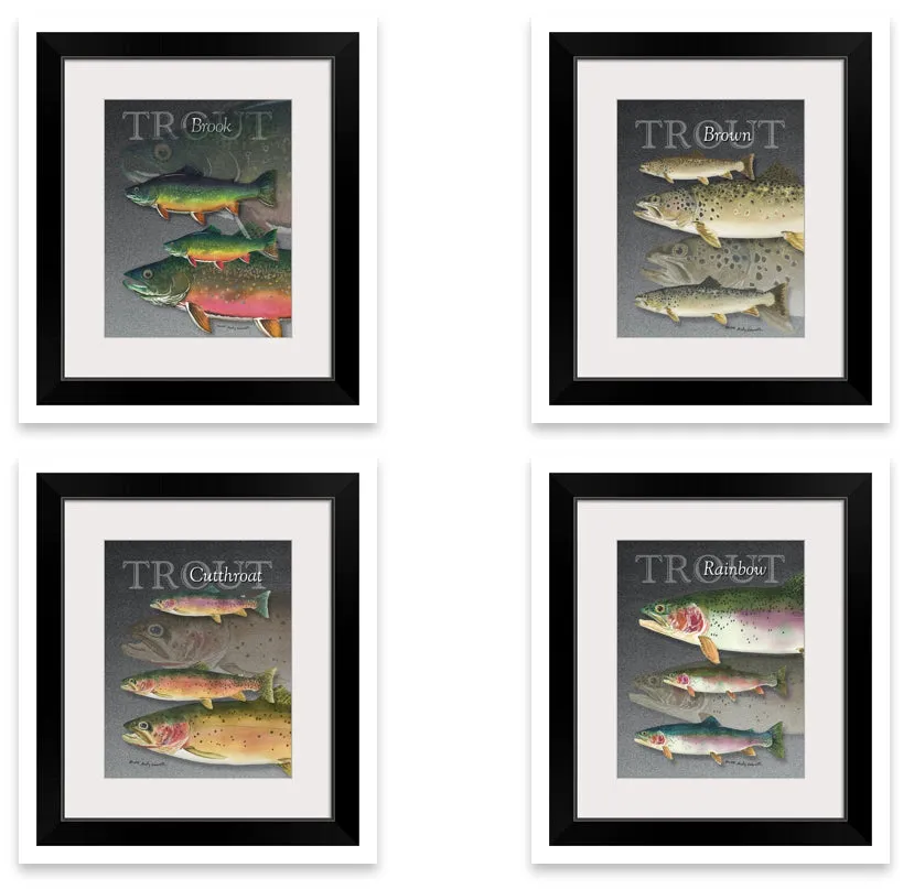 "GRAND SLAM TROUT" - signed giclee reprod. of the Grand Slam of Trout.