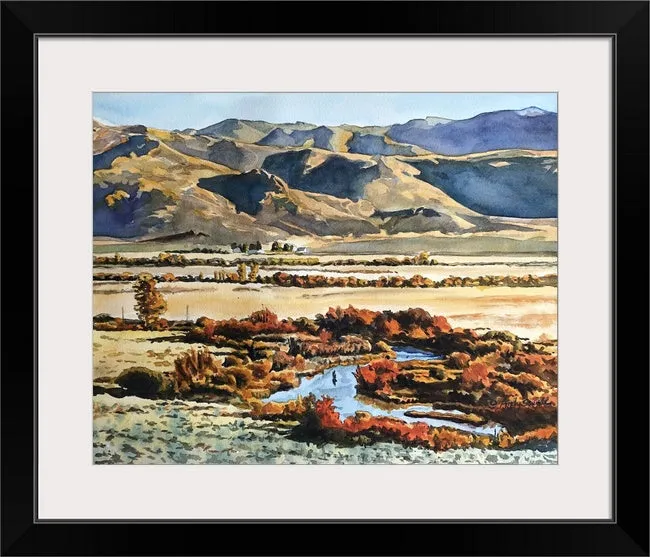 "Late September Silvercreek" 12"x16"- a signed edition watercolor art Print of Idaho's famed Silvercreek in the Fall