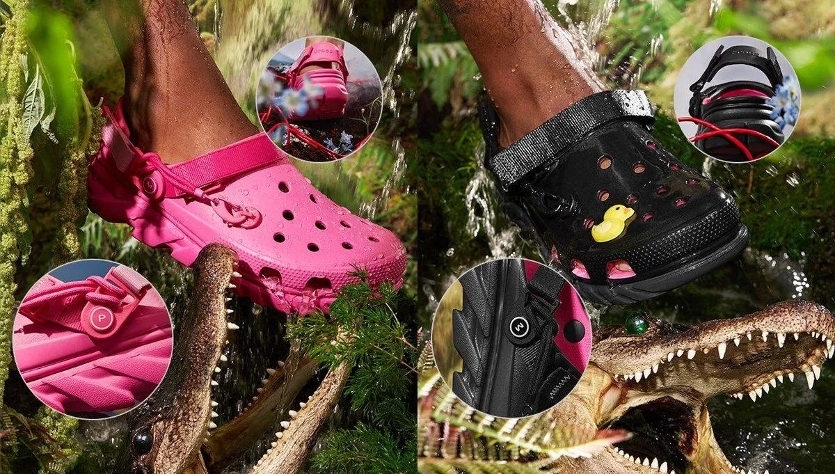 Rare Limited Edition Crocs Duet Max 2 Post Malone Pink