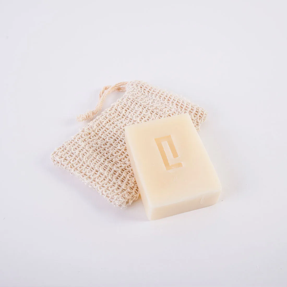 Raw Cotton Soap Bag