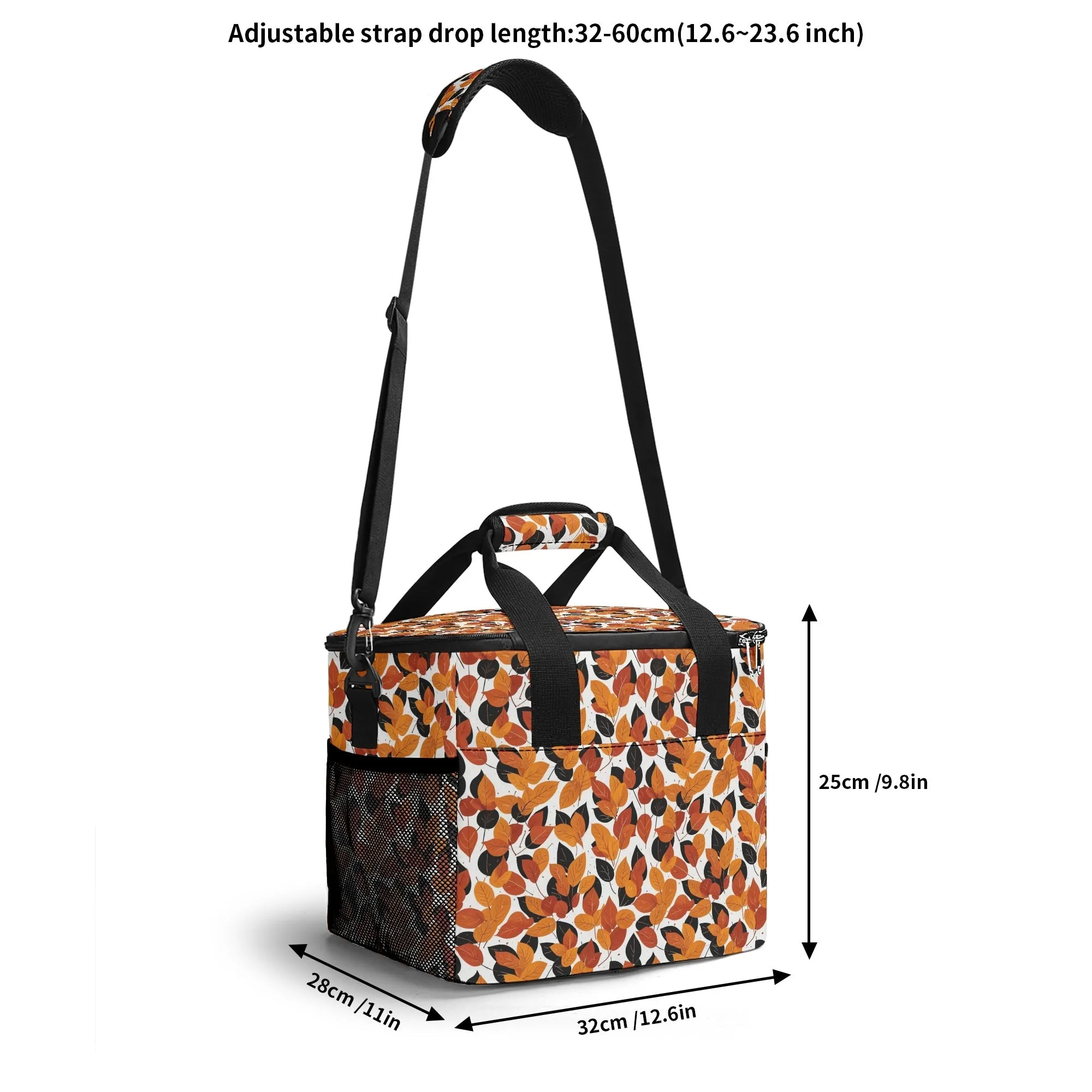 Red Autumn Insulated Leakproof Cooler Bag Lunch Box