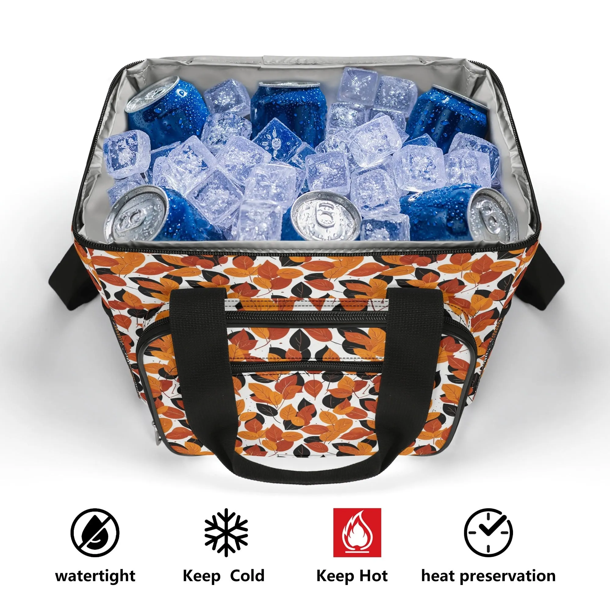 Red Autumn Insulated Leakproof Cooler Bag Lunch Box