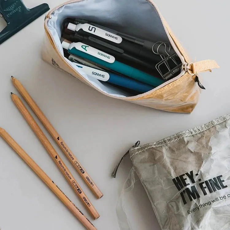 Retro Dupont Paper Pencil Bag - Creative Waterproof Storage