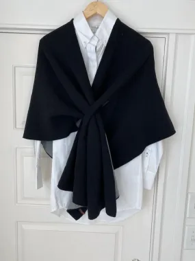 Reversible Italian Wrap-Black/Grey