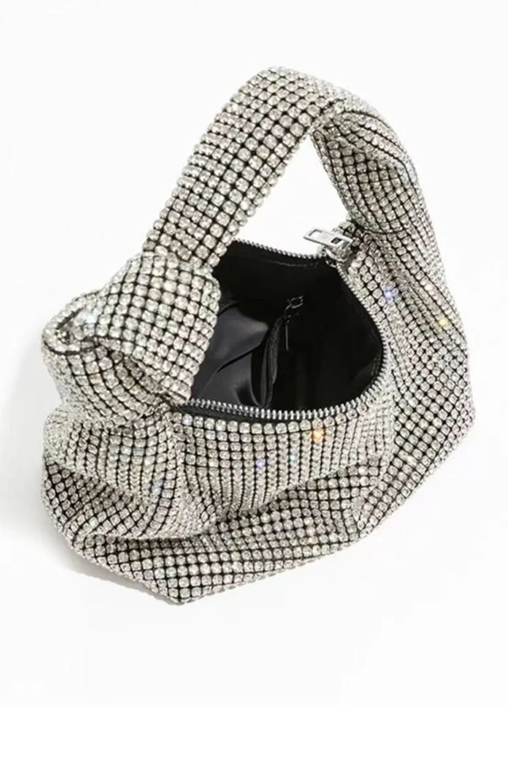 Rhinestone Knot Hobo Bag