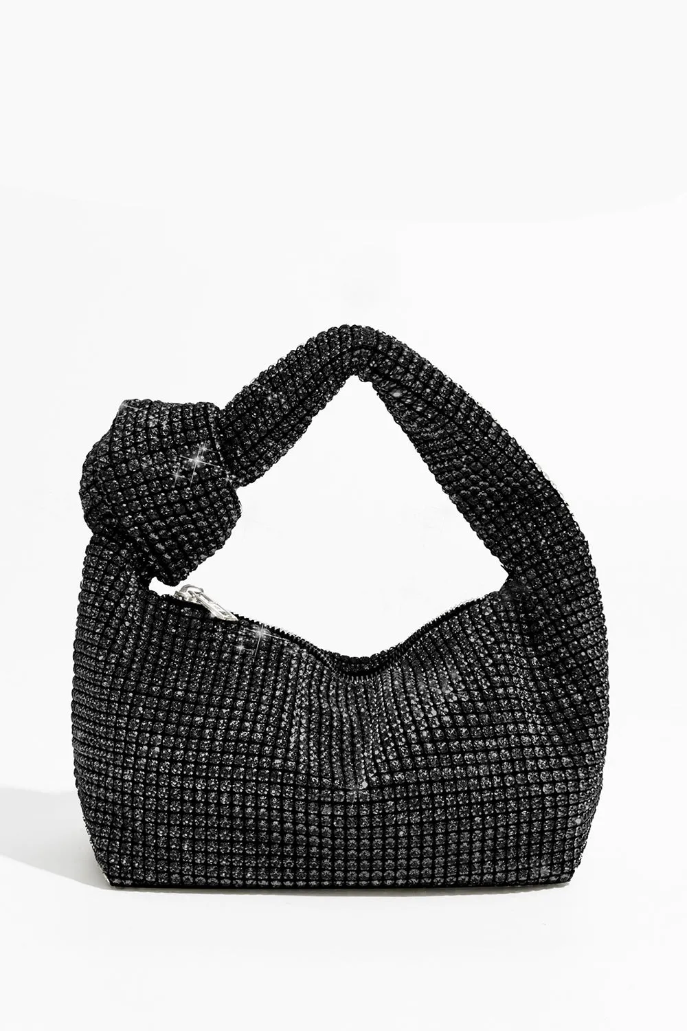 Rhinestone Knot Hobo Bag