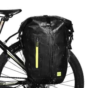 Rhinowalk Bike Pannier Bag 25L Waterproof Bicycle Bag Motor Pannier Backpack Shoulder Bag