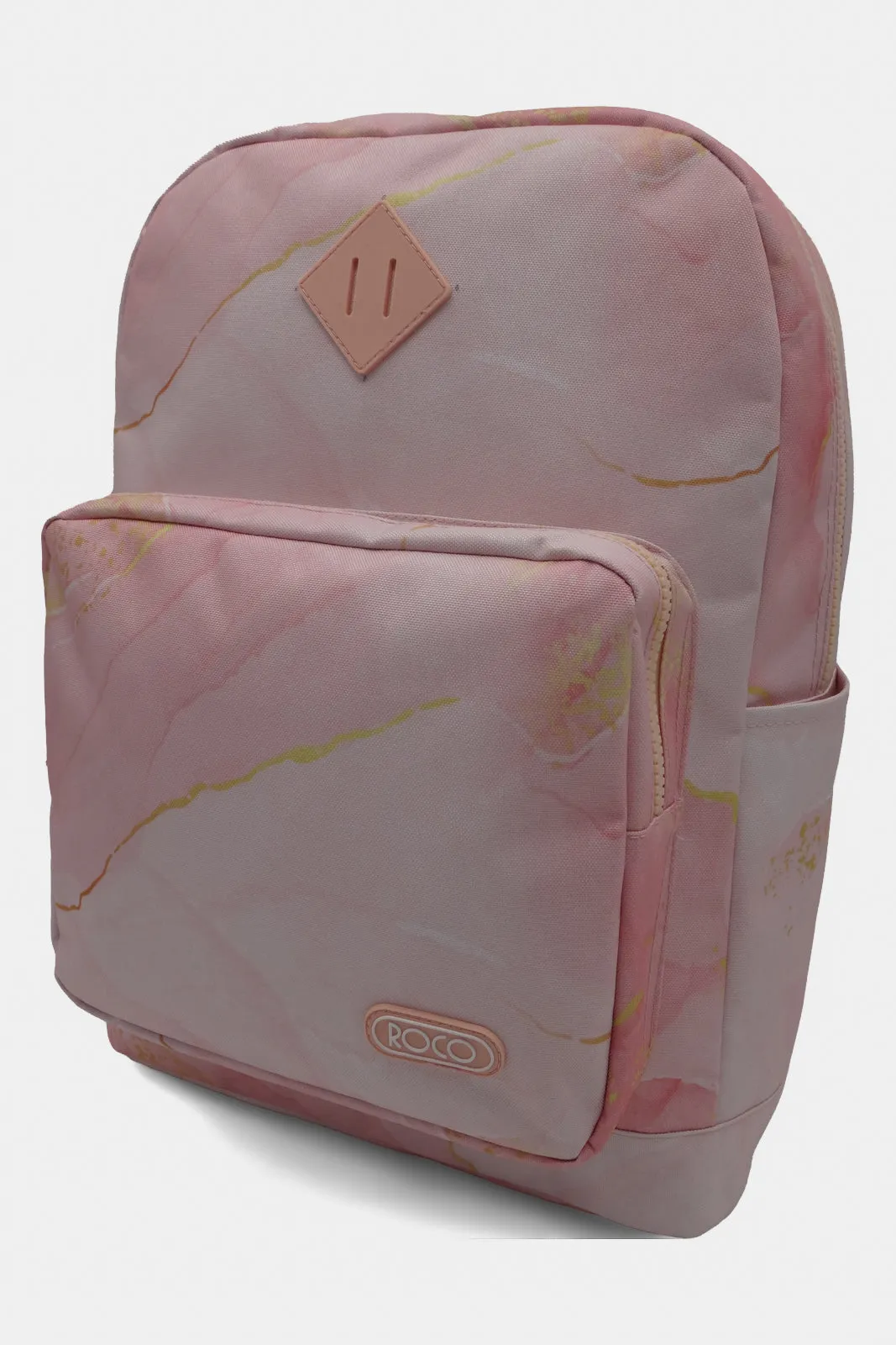 Roco Pink Printed Backpack With Pencil Case And Adjustable Straps (17 Inch)