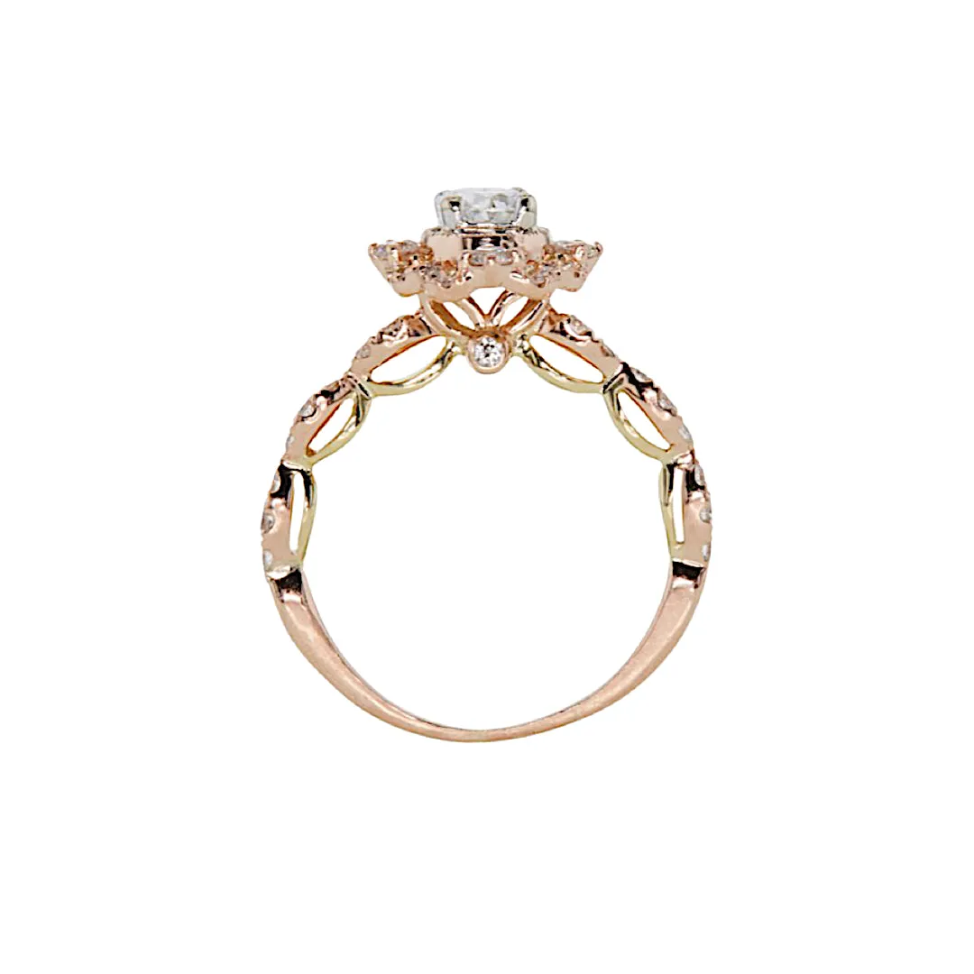 Rose Gold Ornate Diamond Ring (Authentic Pre-Owned)