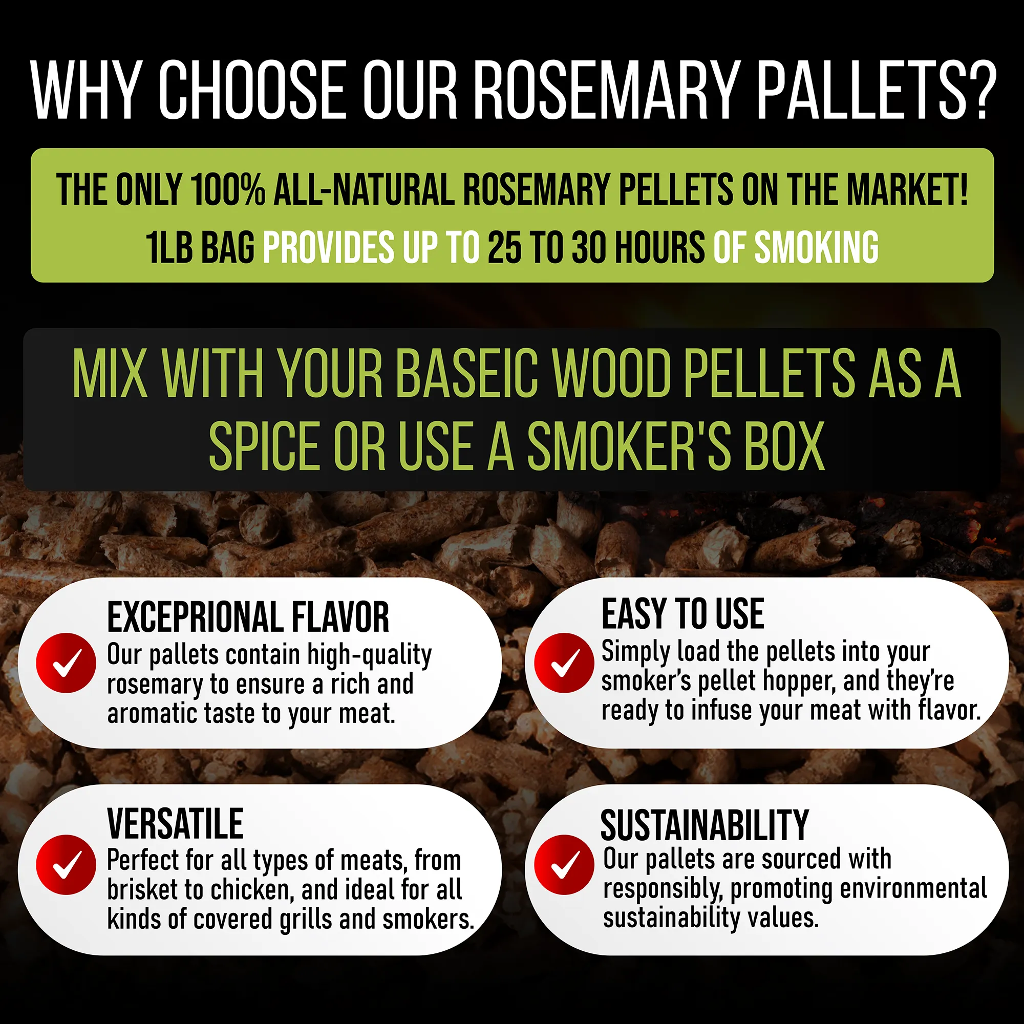 Rosemary Smoker Pellets