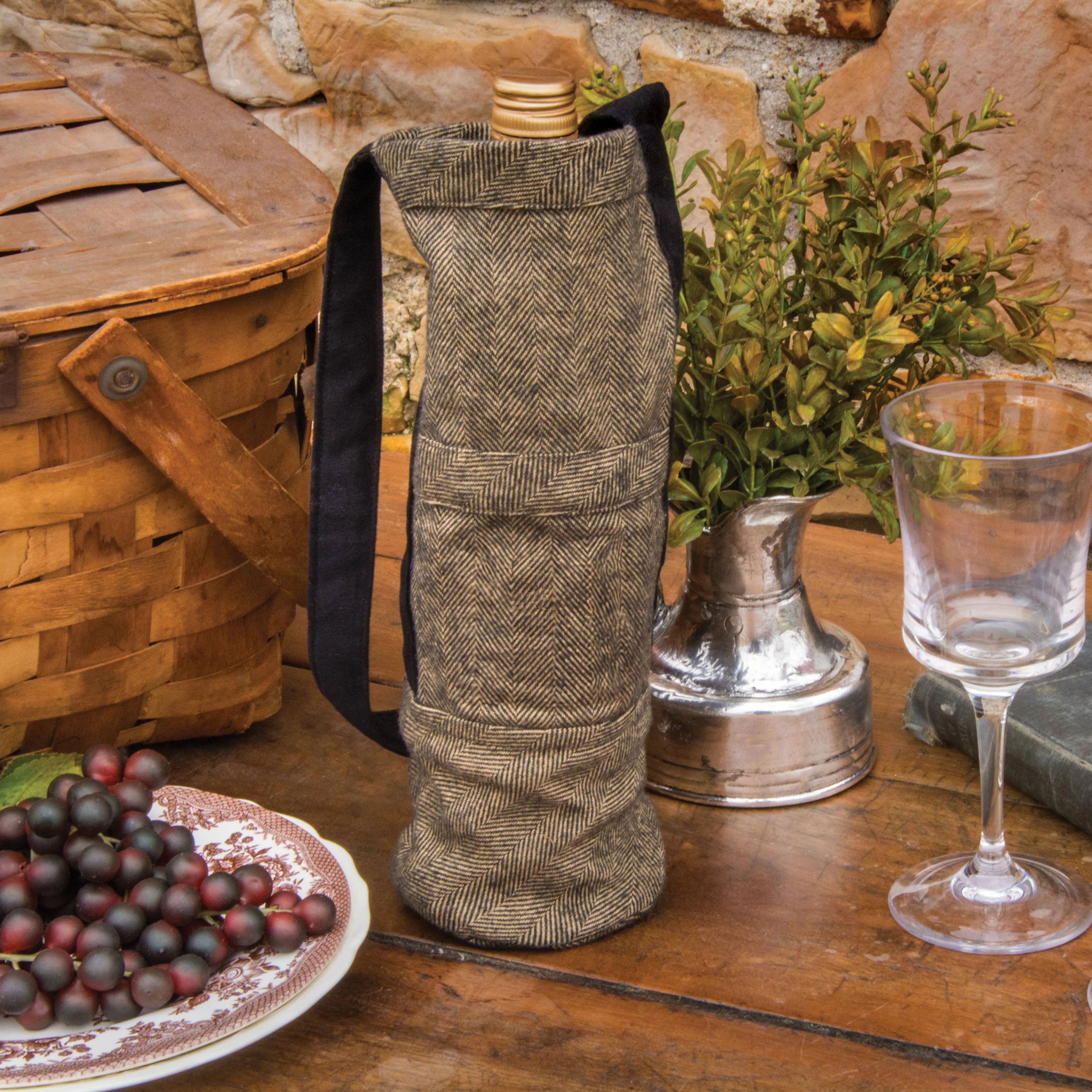 Rustic European Highland 4x12 Wine Tote Bag