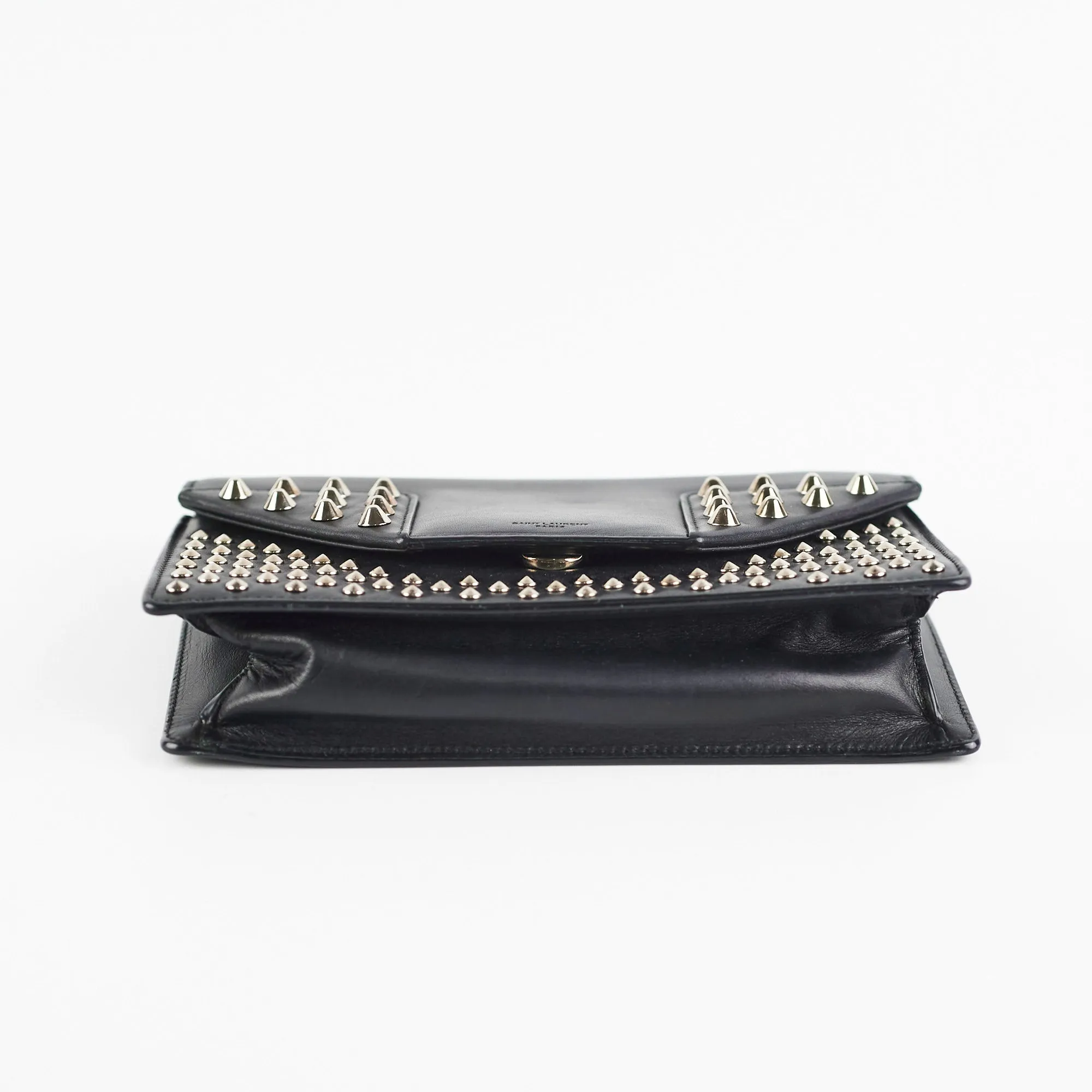 Saint Laurent Black Studded Crossbody Bag