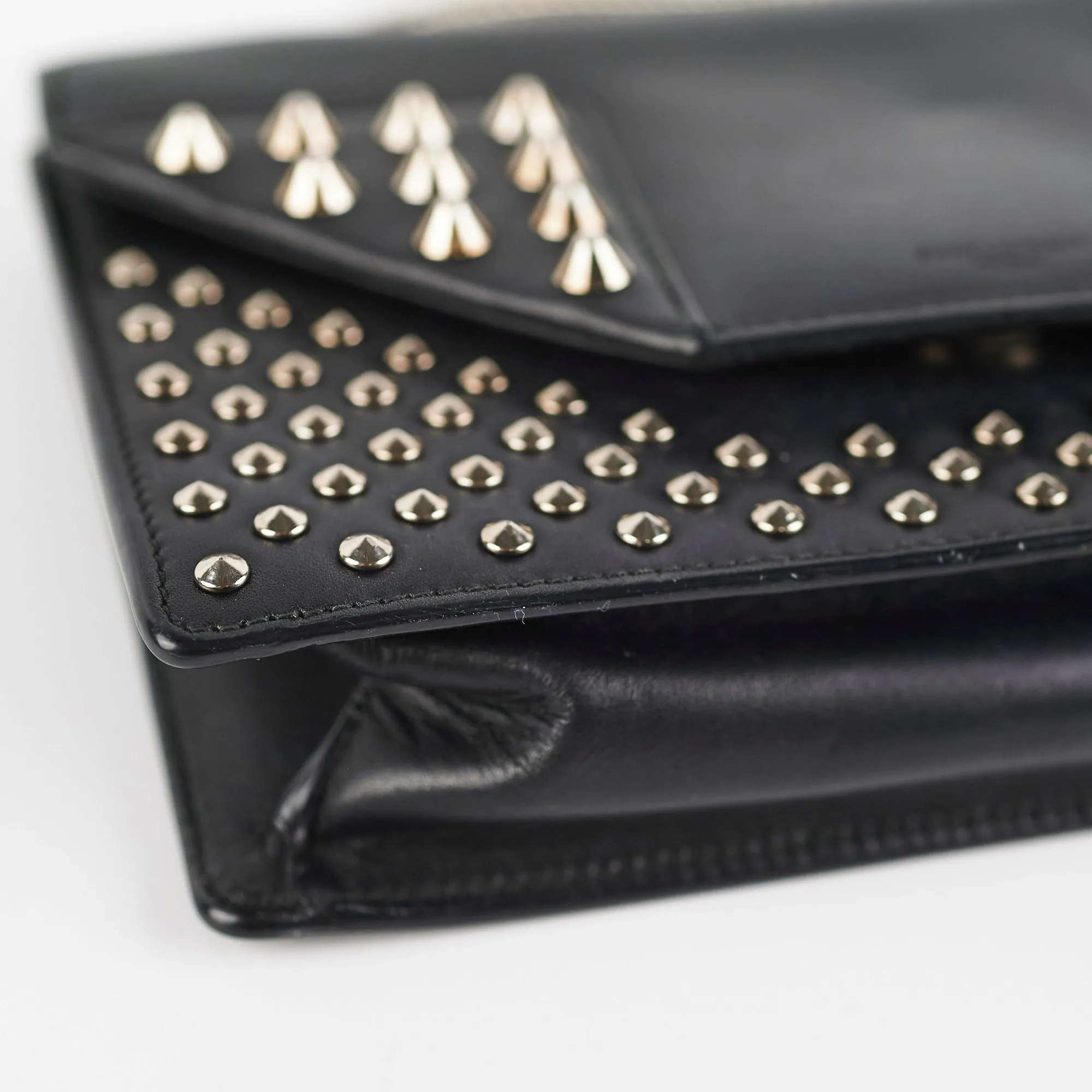 Saint Laurent Black Studded Crossbody Bag