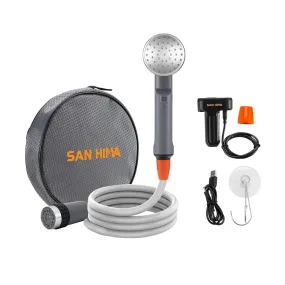 San Hima Portable Camping Shower built-in lithium battery Rechargeable Outdoor