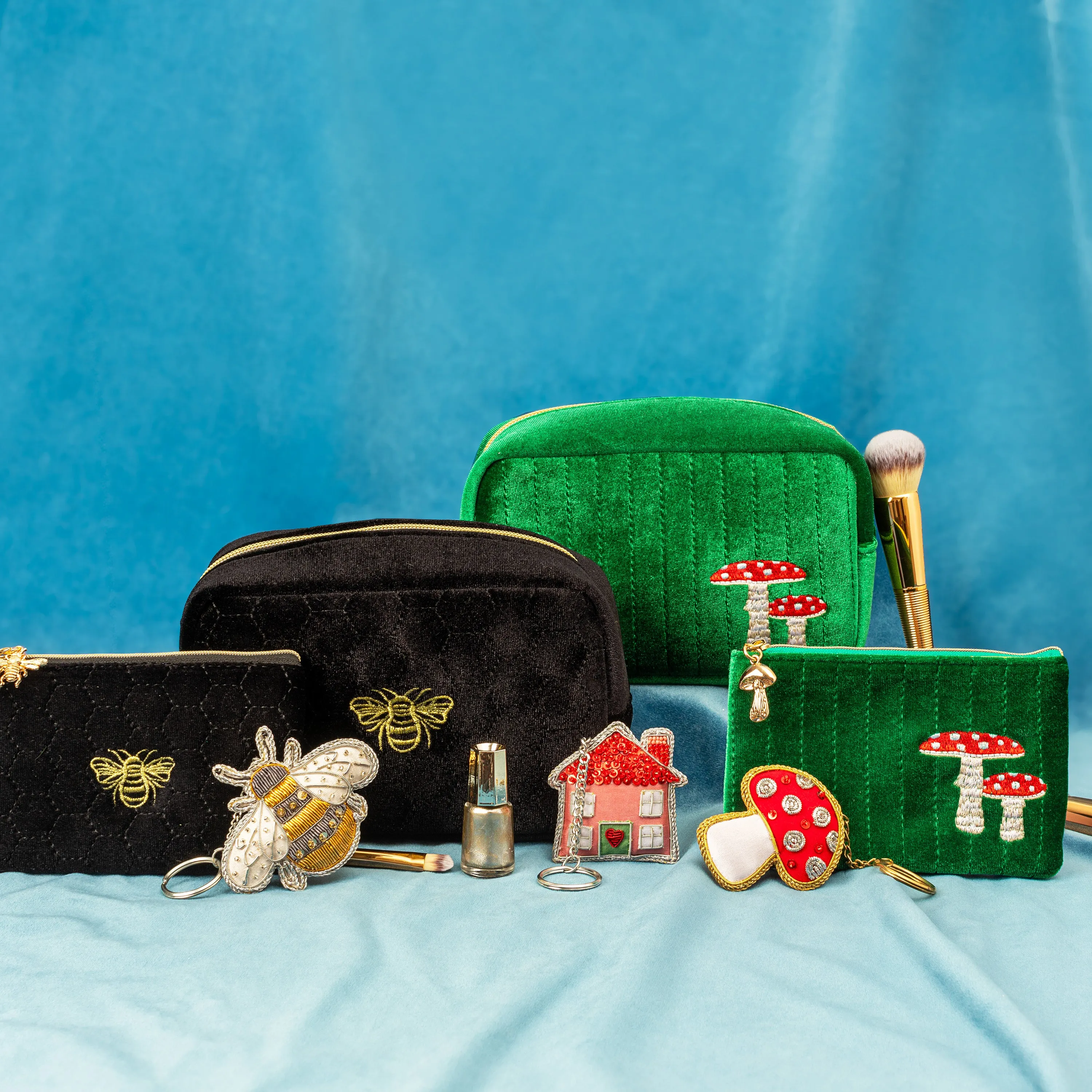 Sass & Belle - Green Mushroom Makeup Bag