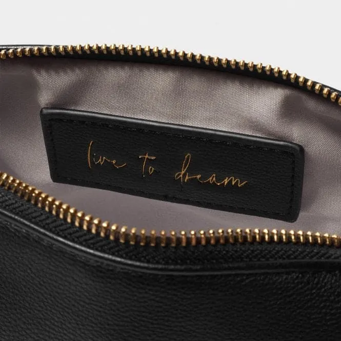 Secret Message Makeup Bag Live To Dream in Black KLB2681