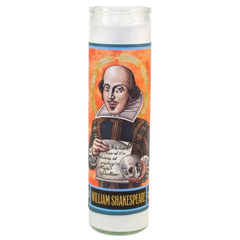 Shakespeare Secular Saint Candle